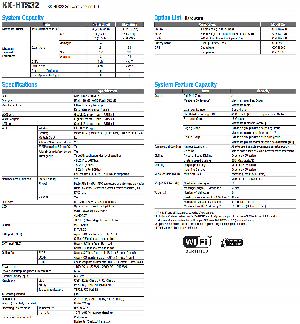 Panasonic KX-HTS32NE Kompakt Hybrid PBX, 4 FXO (4 analóg fővonal)/ 8 FXS (8 analóg mellék) és 6 SIP-Trunk / 12 SIP mellék (Max. 24 mellék és 8 fővonal-ig bővíthető)