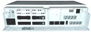 Panasonic KX-HTS32NE Kompakt Hybrid PBX, 4 FXO (4 analóg fővonal)/ 8 FXS (8 analóg mellék) és 6 SIP-Trunk / 12 SIP mellék (Max. 24 mellék és 8 fővonal-ig bővíthető)